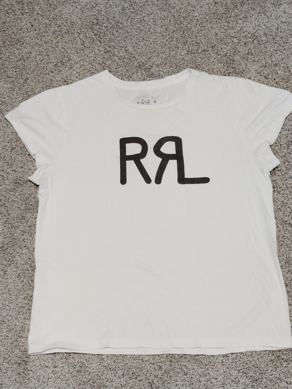 Ralph Lauren Double RL White Tee with Black RL Logo